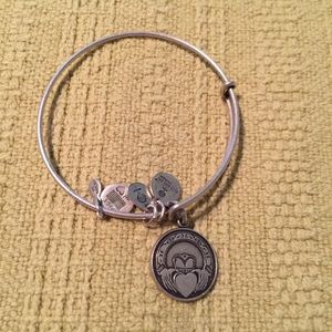 Alex & Ani Silver Hands & Heart Bangle